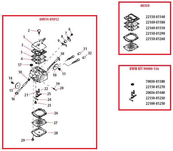 Shindaiwa 757EPA Carburetor Parts Diagram